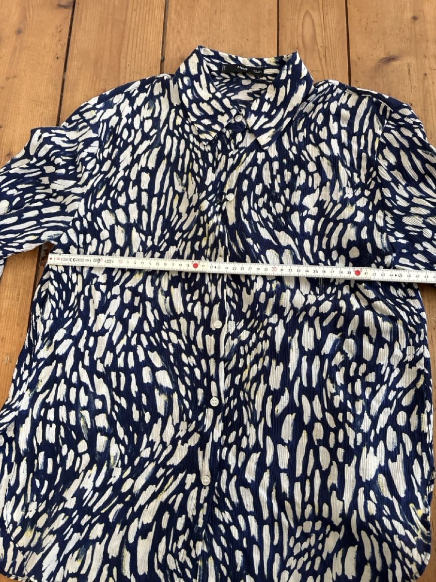 Mango Camicette: MNG Damen Bluse Gr. M, modern, blauweiss gemustert – Usato da Münchwilen TG venduto da BBJO 9
