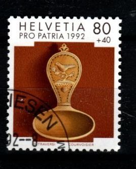 Tutti i francobolli: 1992 - PP / Volkskunst aus der Schweiz / Rahmlöffel – Usato da Schaffhausen venduto da poststamp