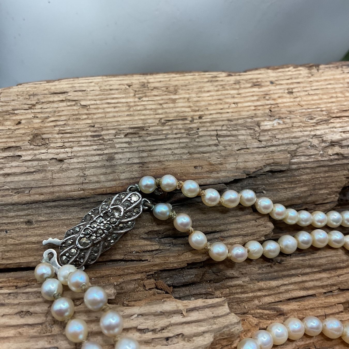 Catenine: Antikes Collier mit Glasperlen Länge 42cm – Usato da luzern venduto da Alpendorf1 4