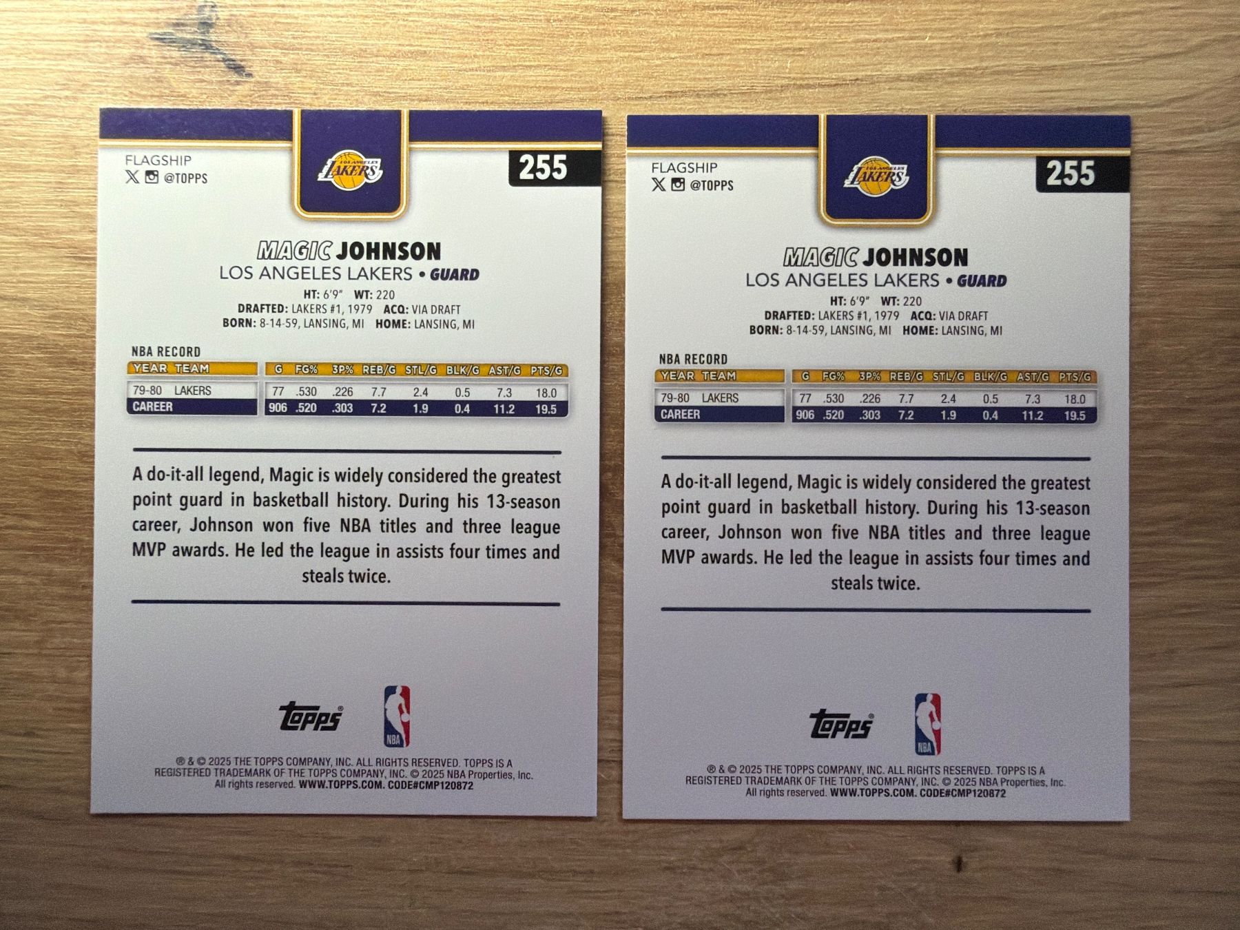 Nba Cartes à collectionner: NBA Magic Johnson TIP-OFF & Base Flagship Topps 2025 🔥 – D'occasion à Netstal par Clutch79Cardz 1