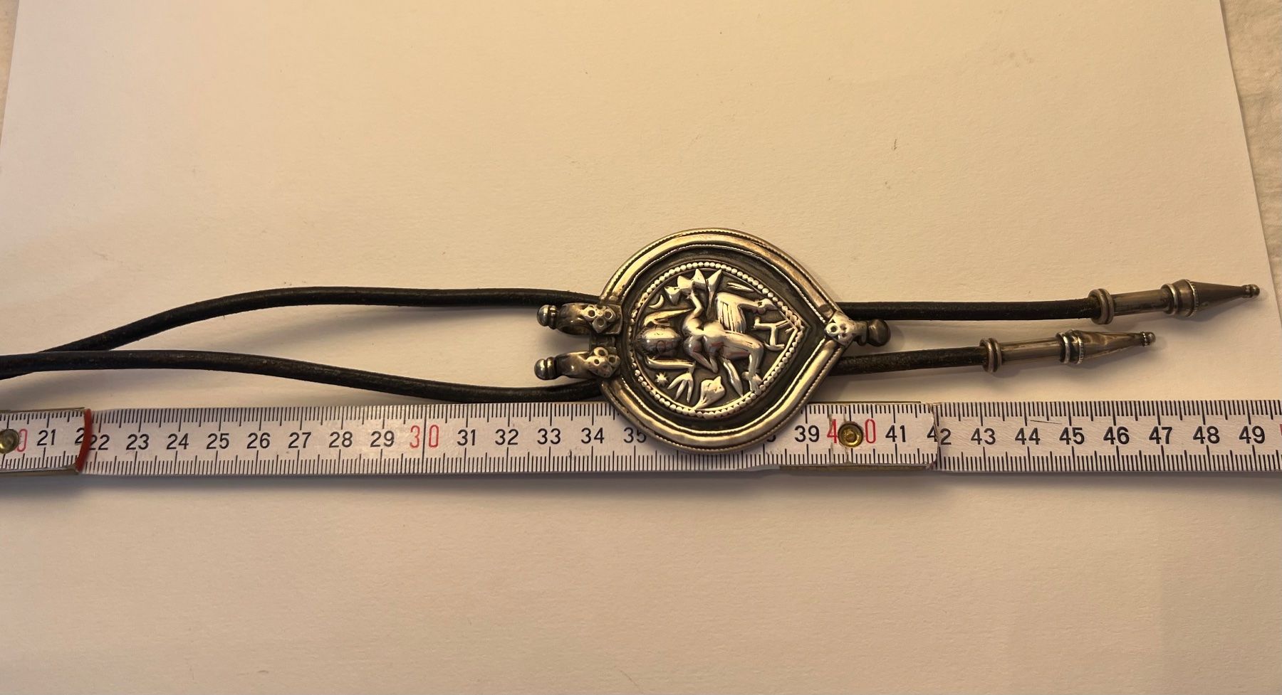 Cravatte: Cravate bolo argent et cuir, ancien – Usato da Genève venduto da DELIRBEADS 9