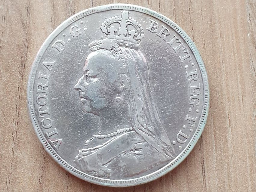 Alle Münzen: Silbertaler Königin Victoria, 1889 – Gebraucht aus Wallenwil von Rainbow45 1