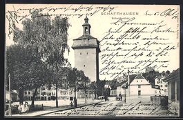 Schaffhausen, Strassenpartie am Schwaben
