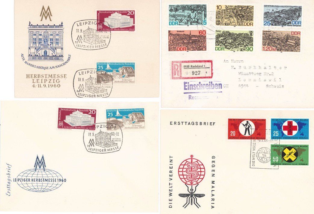 Alle Briefmarken: DDR Los mit VBs, Belegen und Blocks – Gebraucht aus Bellach von qsearch 1