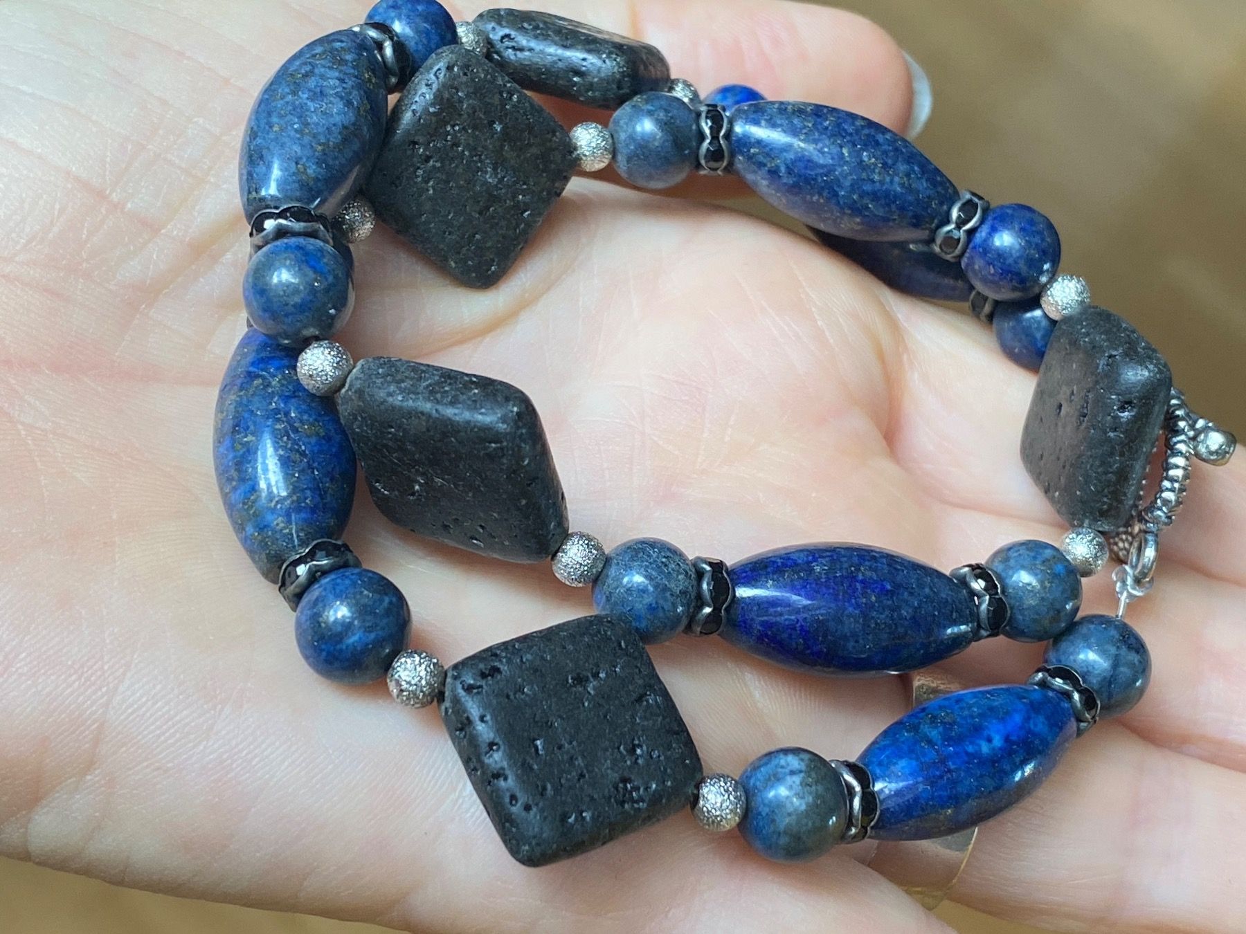 Catenine: Lapislazuli, Lava Stein Kette NEU – Nuovo e nell'imballaggio originale da Basel venduto da Chili007 6