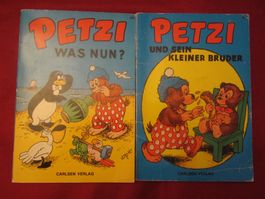 2 Petzi-Bücher: "Petzi was nun?" & "Kleiner Bruder"
