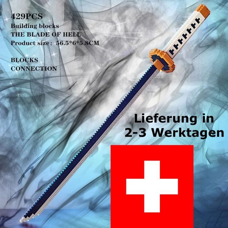 Kit di costruzioni: Bricks Samurai Schwert Replika – Nuovo e nell'imballaggio originale da Döttingen venduto da Swissquisite