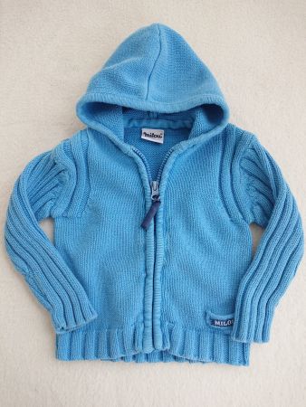 Baby Boy Strickjacke Milou Gr. 80 Blau 100% Baumwolle