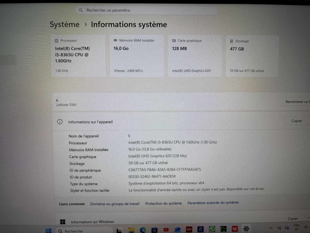 Dell Notebooks: Dell 5500 mit Docking Station – Gebraucht aus La Tour-de-Trême von ValGruyere 1