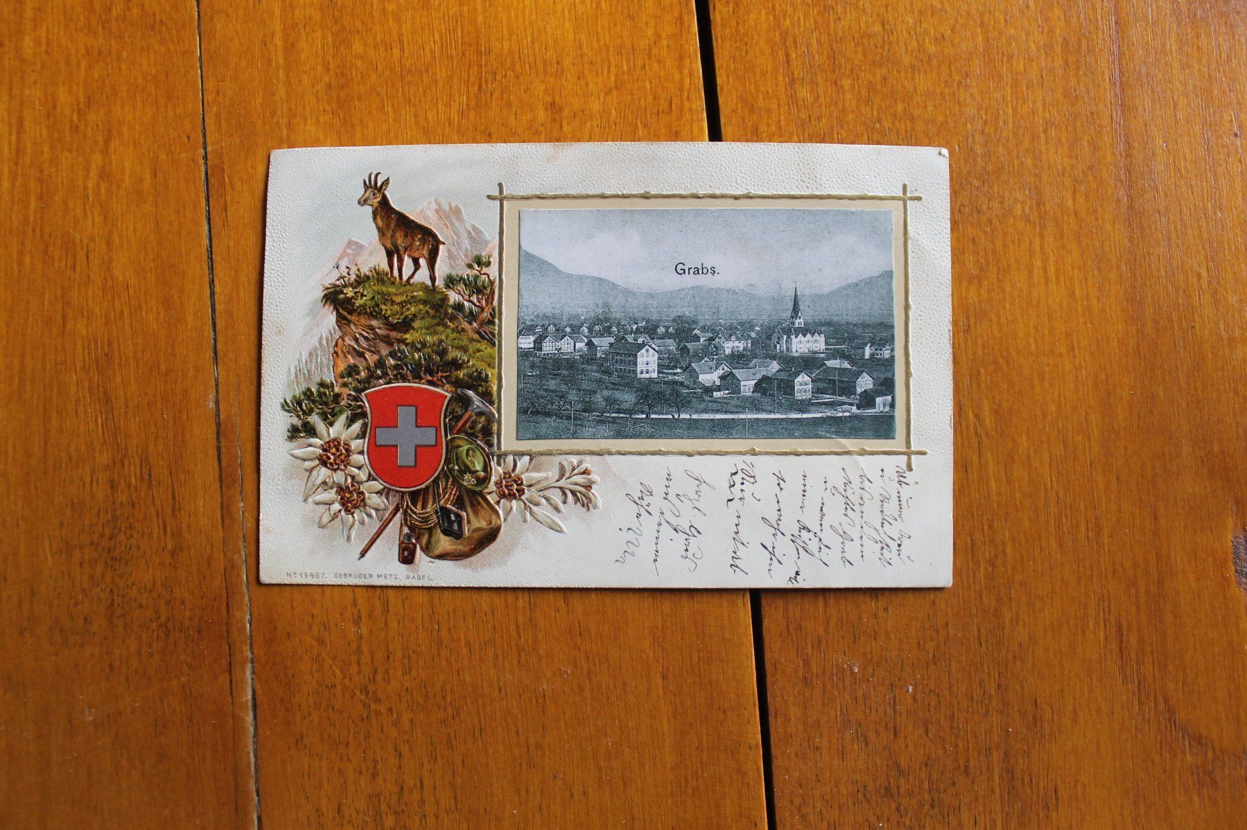 Cartoline postali: Passepartout-AK, Gemse, Grabs – Usato da Oftringen venduto da kambodo
