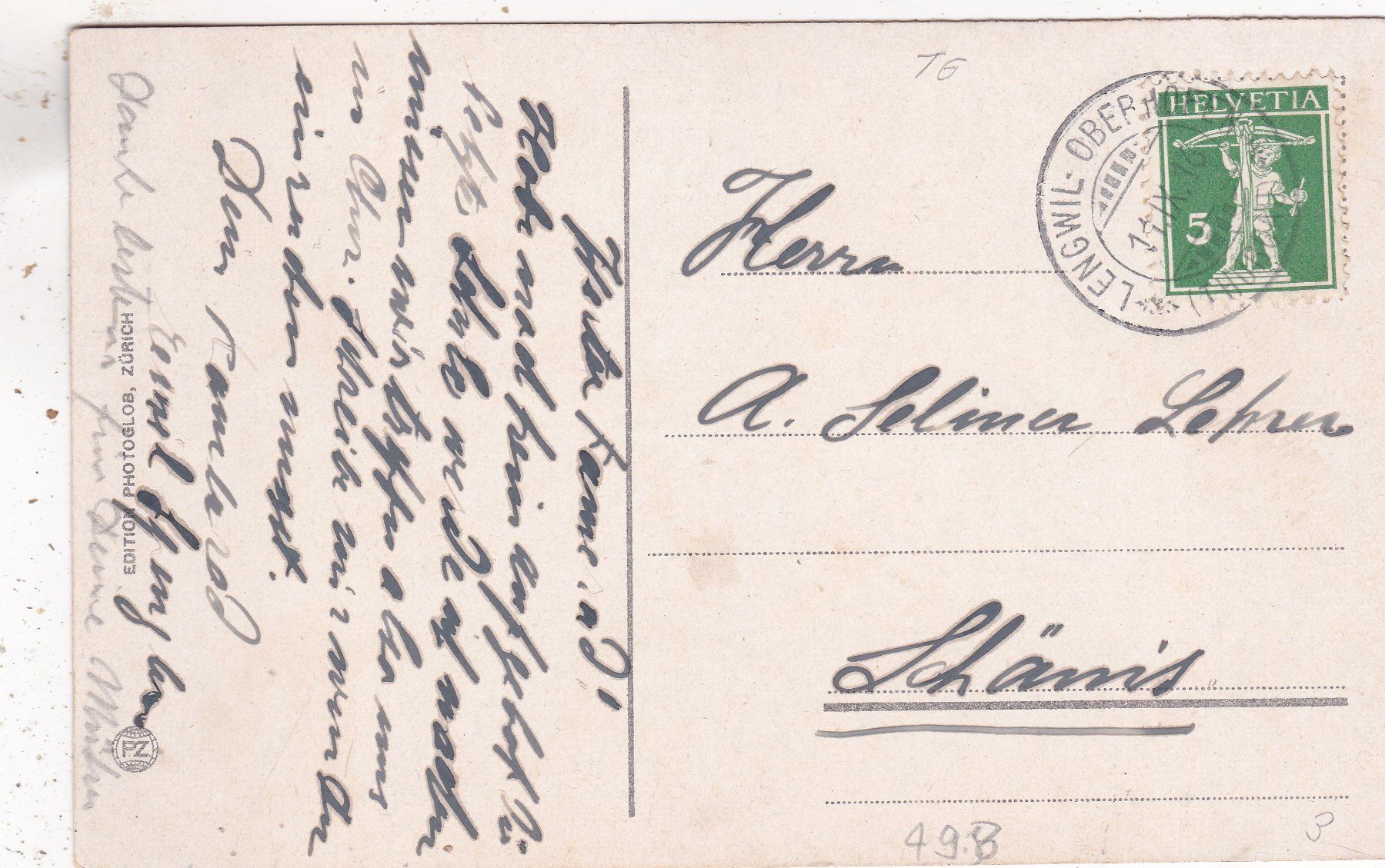 Cartoline postali: Schloss Arenaberg 1916 – Usato da Herisau venduto da Lisegrat2008 1