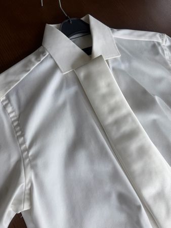 Elegant John Miller Wedding Ivory Dress Shirt and Tie