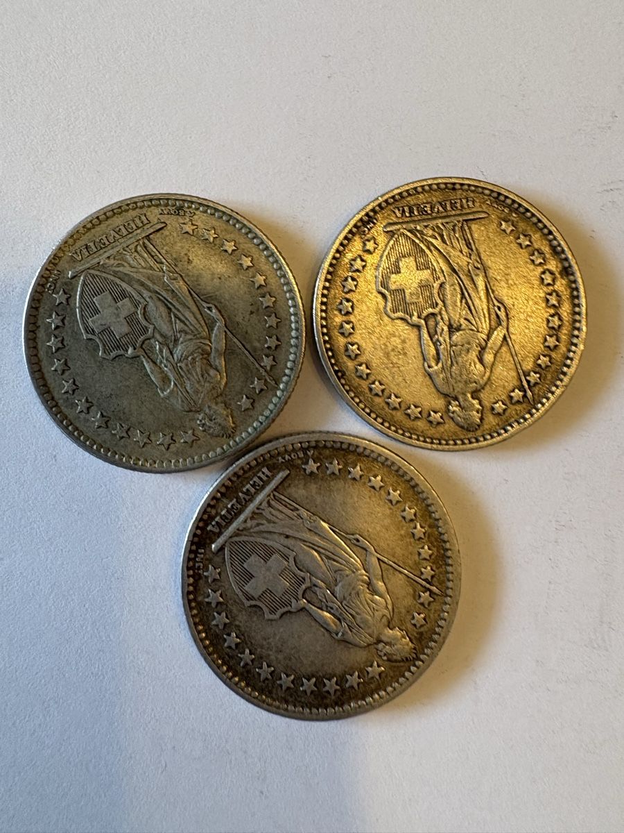 Tutti le monete: 2chf 1945, 1920, 1961 – Usato da Murten venduto da Tzaugg 3