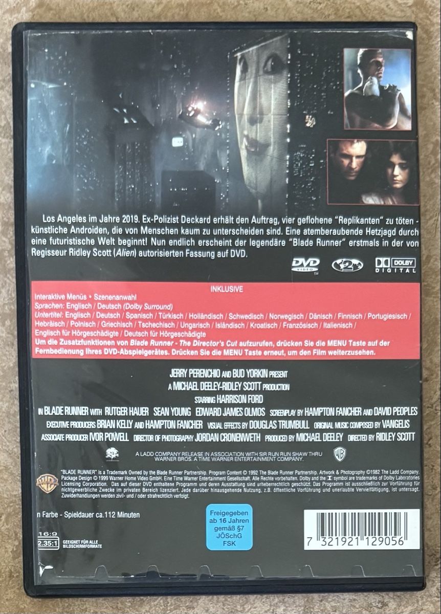 Tous les DVDs: BLADE RUNNER – Neuf (Voir description) à Dietikon par AndreaSch01 1