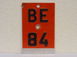 BE 84 VELONUMMER - FAHRRADSCHILD