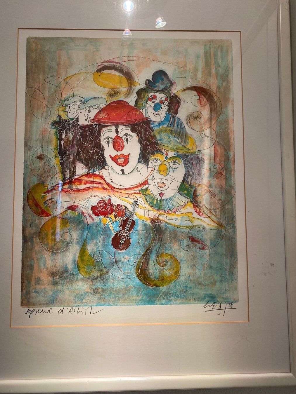 Foto & Immagini: Clown Bild 90 mal 72 cm – Usato da Kriens venduto da Mollinos 1