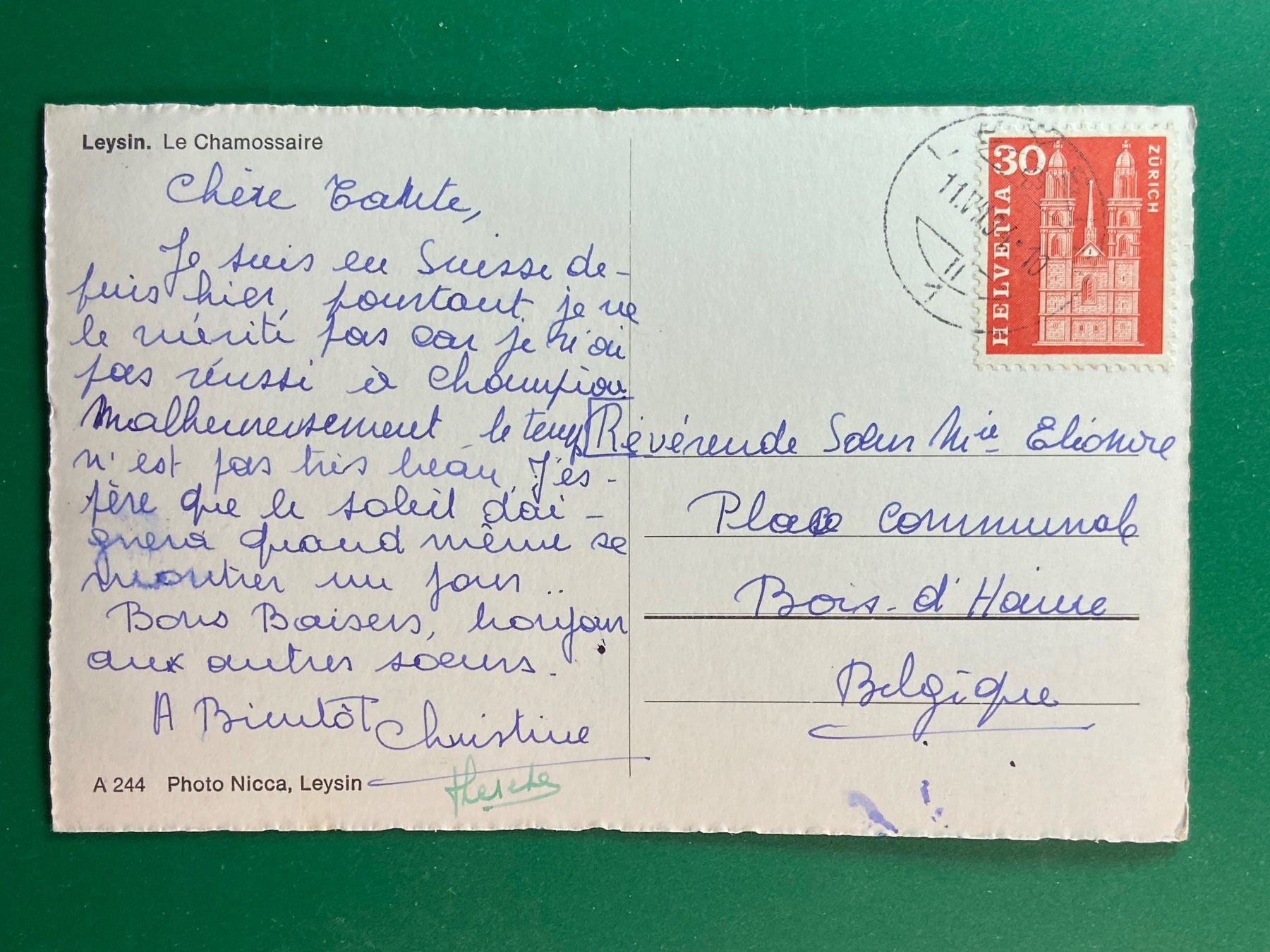 Cartoline postali: Leysin, Le Chamossaire – Usato da Steg VS venduto da danwer74 1