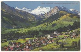 w 5682   Adelboden  (1356 m)  mit  Wildstrubel  (3253  m)