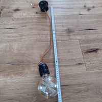 Pendelleuchte mit Textilkabel und Glühbirne gebraucht