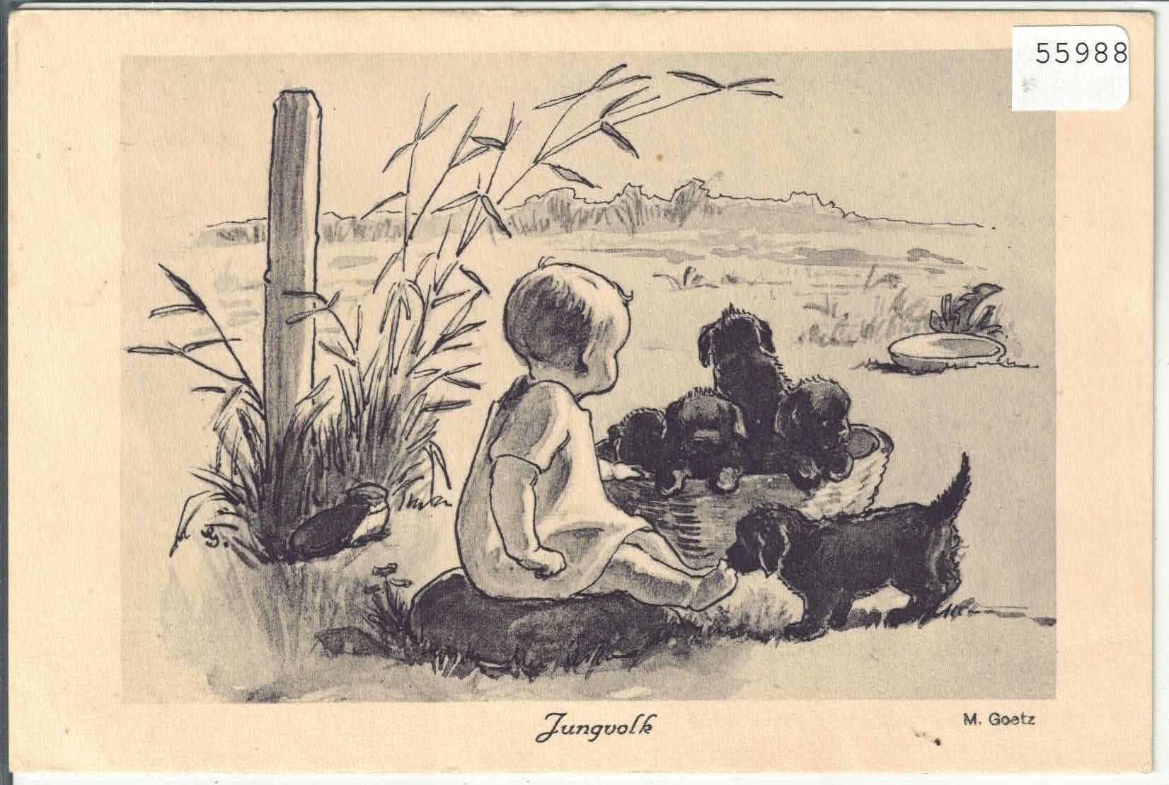 Ansichtskarten: M. Goetz - Jungvolk – Gebraucht aus Ettingen von Kartenplanet