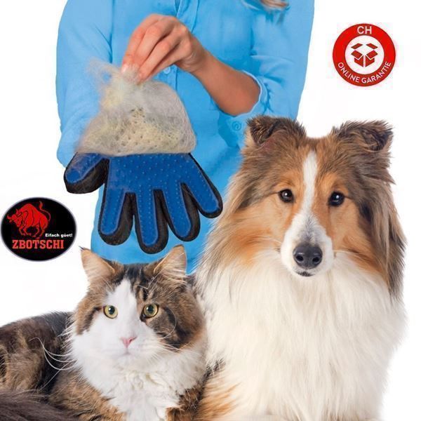Prodotti per la cura & articoli per la pulizia: Katzen Katze Hunde Tierhaar Handschuh – Nuovo e nell'imballaggio originale da Visp venduto da zbotschi