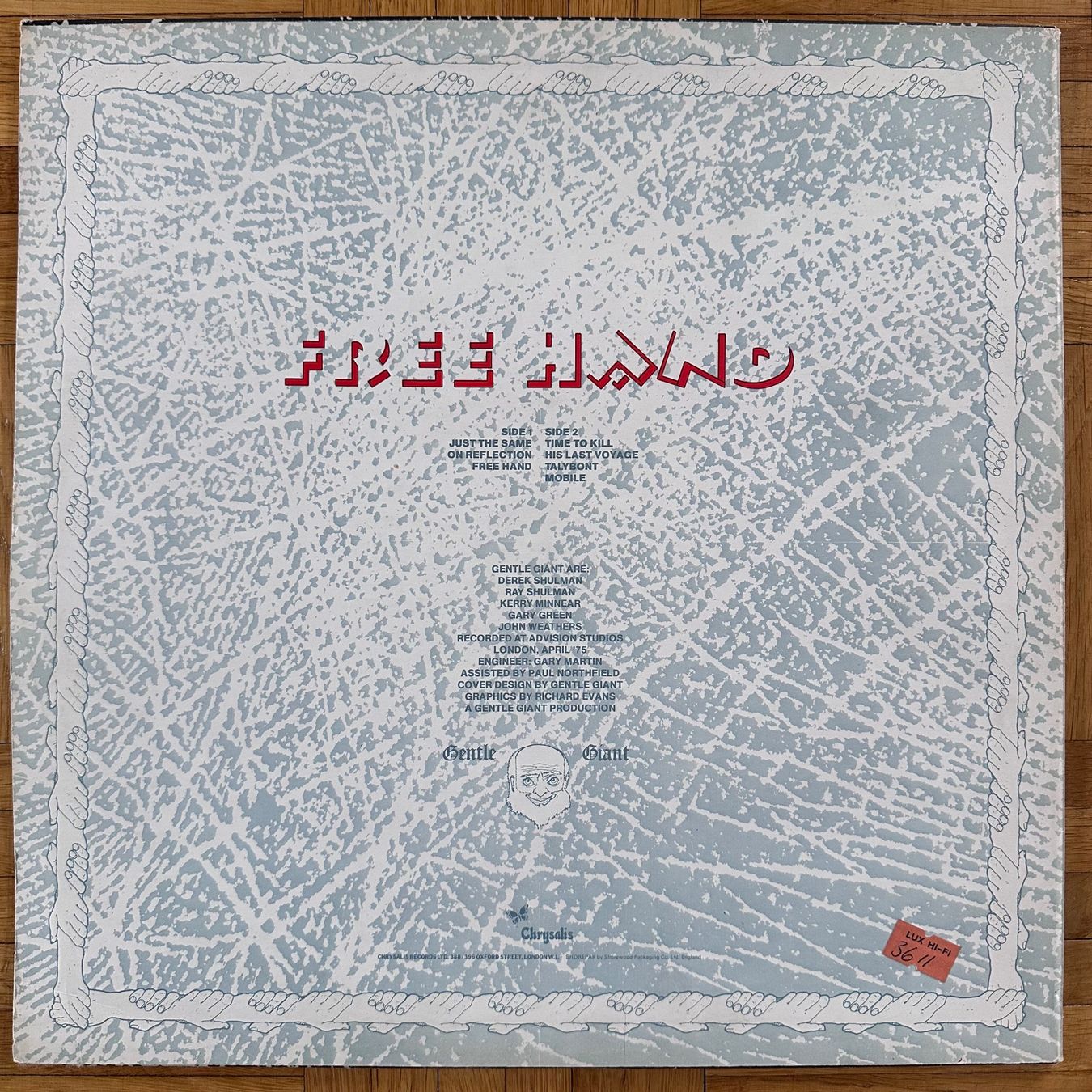 Dischi in vinile: LP - Gentle Giant - Free Hand – Usato da Breganzona venduto da Onairda75 1