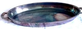 Silber Platte mit 2 Griffen gross Spring