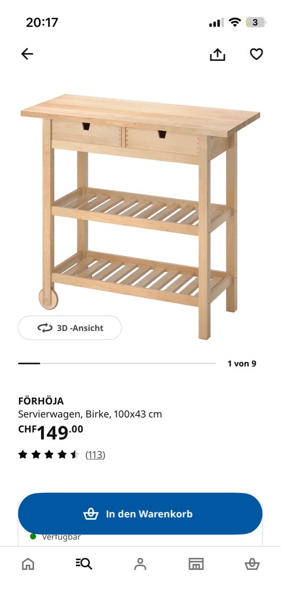 Ikea Carrelli di servizio: 2x Förhöja Servierwagen – Usato da Endingen venduto da fjallrefur 1