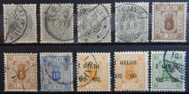 Island Lot mit alten Werten 1876/1902 Kat. 130 Euro