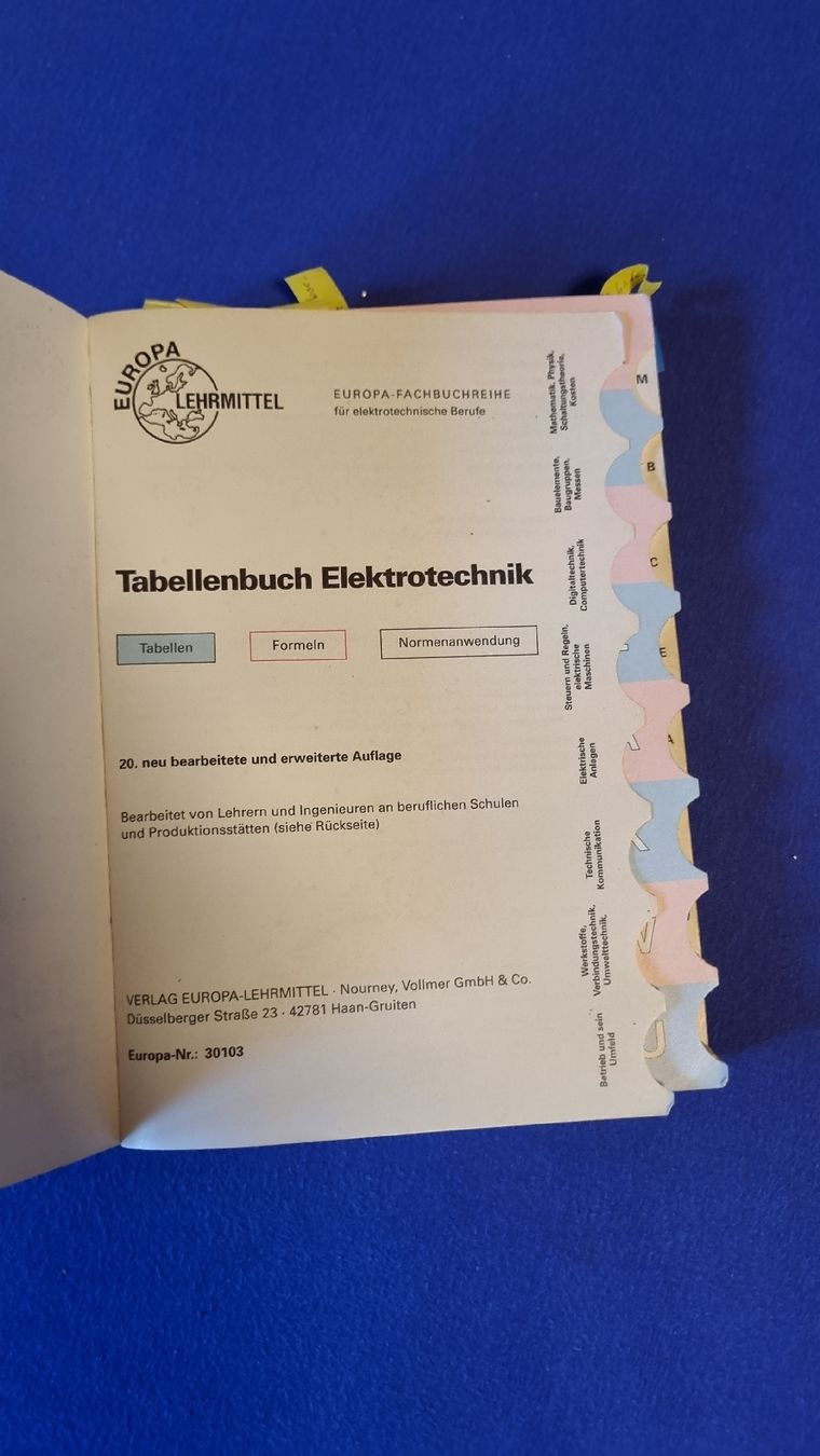 Libri: Tabellenbuch Elektrotechnik - Dein Wissensschatz! – Usato da Langenthal venduto da ebike-langenthal 1