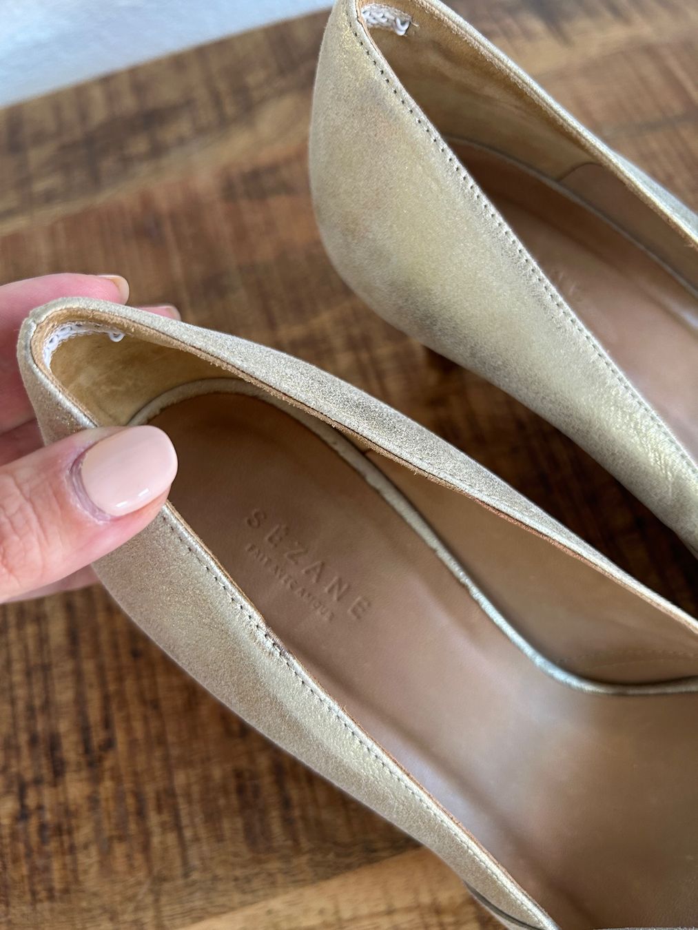 Scarpe da donna: Sézane Gold Ledersandalen Grösse 40 – Usato da Illnau venduto da Monkky 2