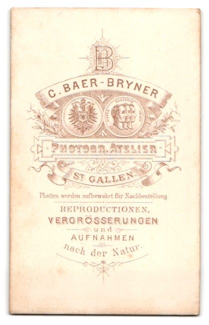 Fotografie & Manifesti: Fotografie C. Baer-Bryner, St. Gallen, E – Usato da Berlin venduto da bartko-reher 1