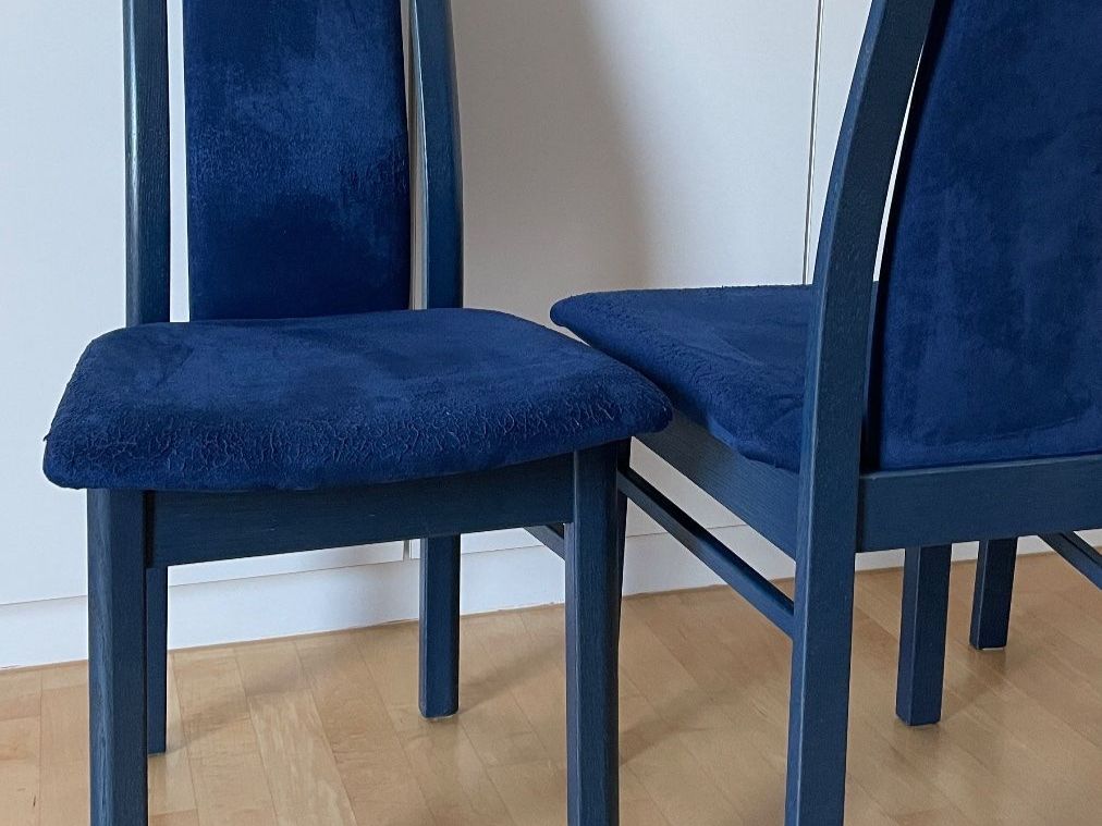 Sedie: Esszimmerstühle, Stühle Eiche Alcantara blau – Usato da Rothenburg venduto da Disney3 6