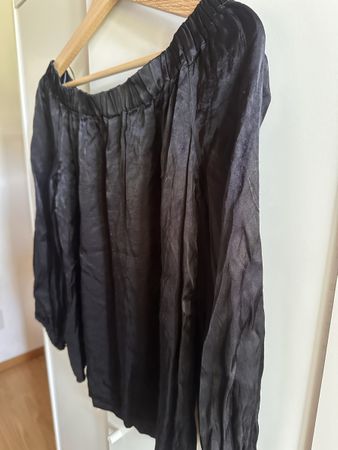 Bluse schwarz Satin H&M Gr. 36