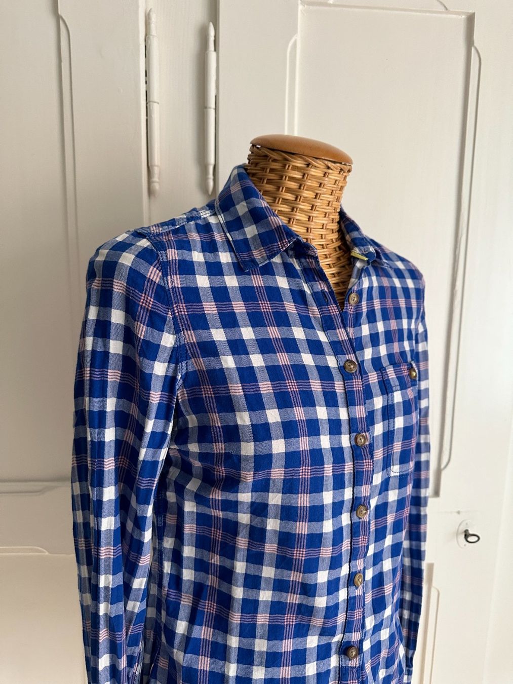 H&M Camicette: Bluse blau-weiss-rosa kariert - 34 – Usato da Zürich venduto da Diazaio 1