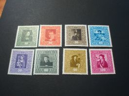 Liechtenstein Set 1949, Gemälde, **, 8 Marken