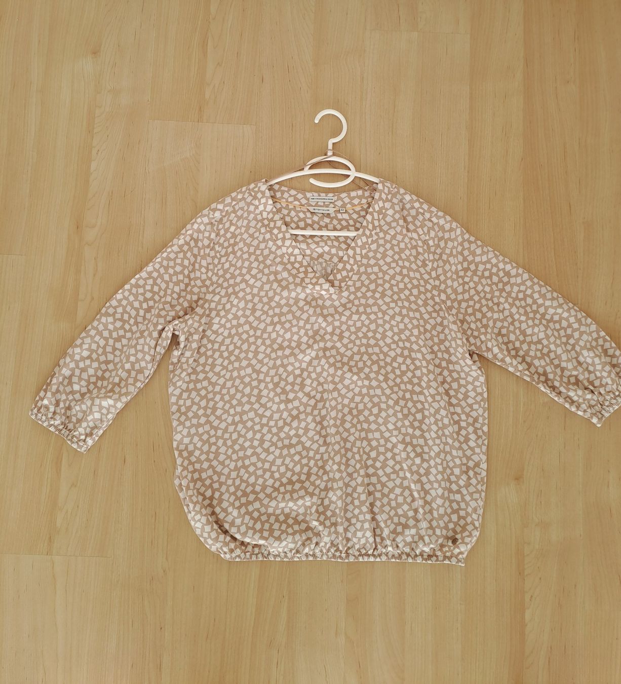Tom Tailor Camicette: Chemisier Tom Tailor Viscose camel et blanc T.42 – Nuovo (secondo la descrizione) da Denens venduto da Chanchantevend 2