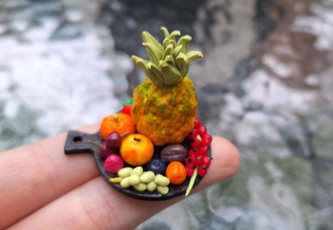 Case e mobili per bambole: Puppenhaus Früchteplatte – Nuovo (secondo la descrizione) da Zürich venduto da HandmadeTinyFood