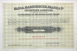 Banca Marmorosch, Blank & Co. SA, Bukarest - 1920