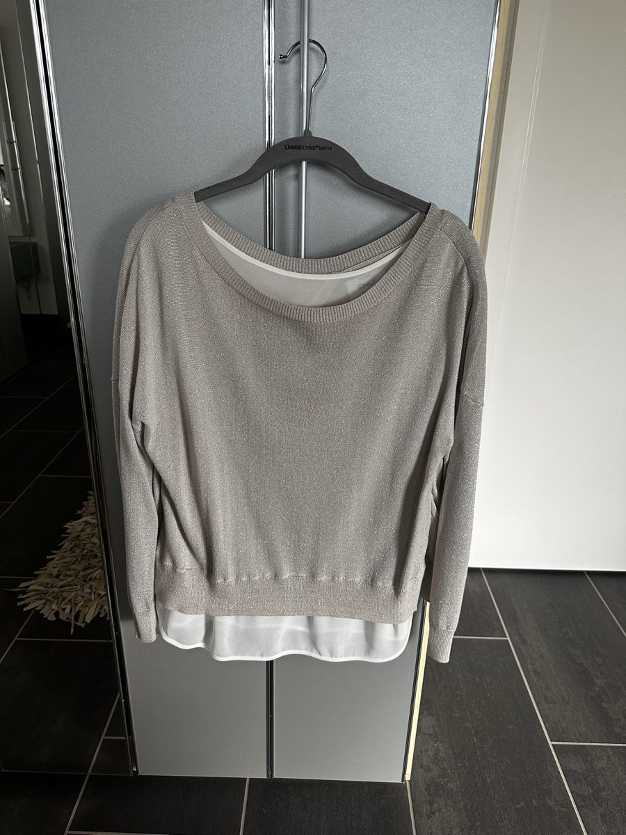 Only Maglioni & Felpe: Pullover von Only - Glitzer mit Schleife Grösse L beige – Nuovo (secondo la descrizione) da Bazenheid venduto da ManilaGrace