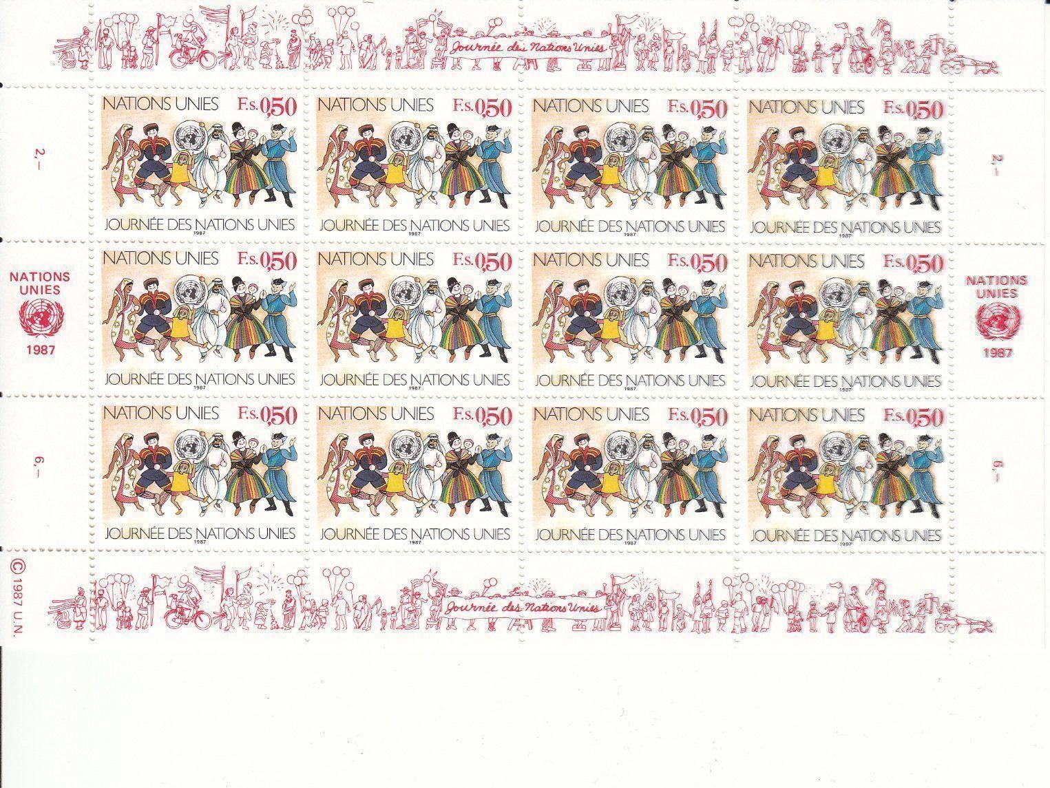 Tutti i francobolli: UNO Genf SBK 162-163 Kleinbogen ** + FDC, Kat. 200.- – Usato da Bürglen TG venduto da StampGraf