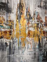 ACRYLBILD, Acrylgemälde auf Leinwand 70x70 cm, Unikat!!!