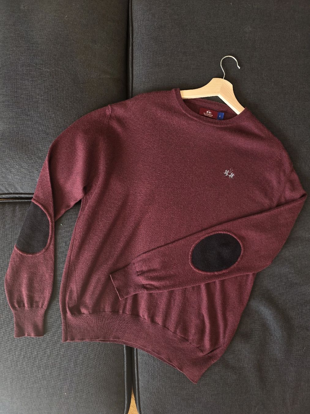 La Martina Maglioni & Felpe: La Martina Pullover L Bordeaux Ellbogenpatches – Nuovo (secondo la descrizione) da Zürich venduto da LIMAR 1