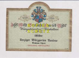 Etikette - Uerziger Würzgarten Auslese 1959 /bd