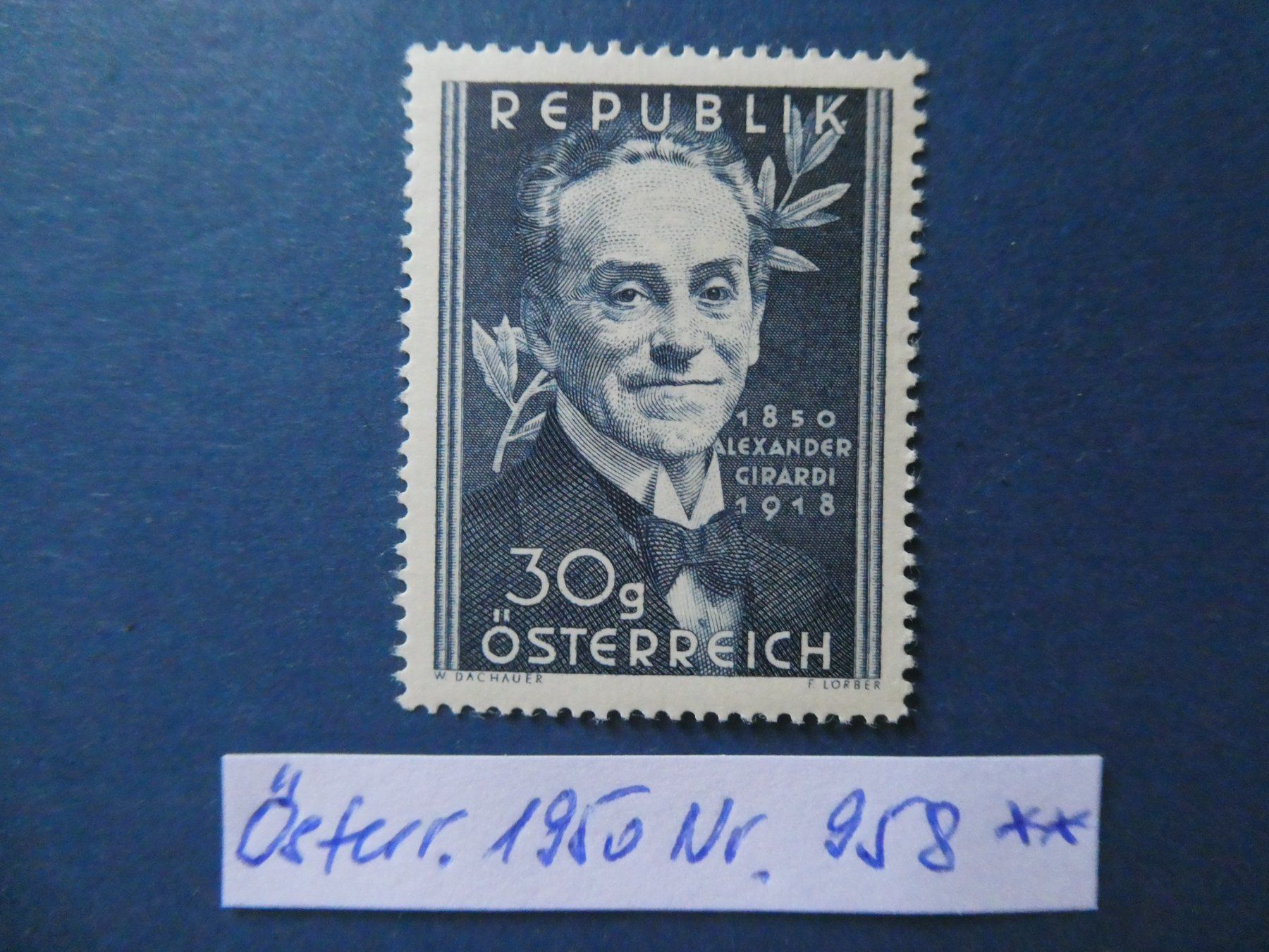 Alle Briefmarken: Österreich 1950 Nr. 958 postfrisch ** – Gebraucht aus Lausen von Herbamare01
