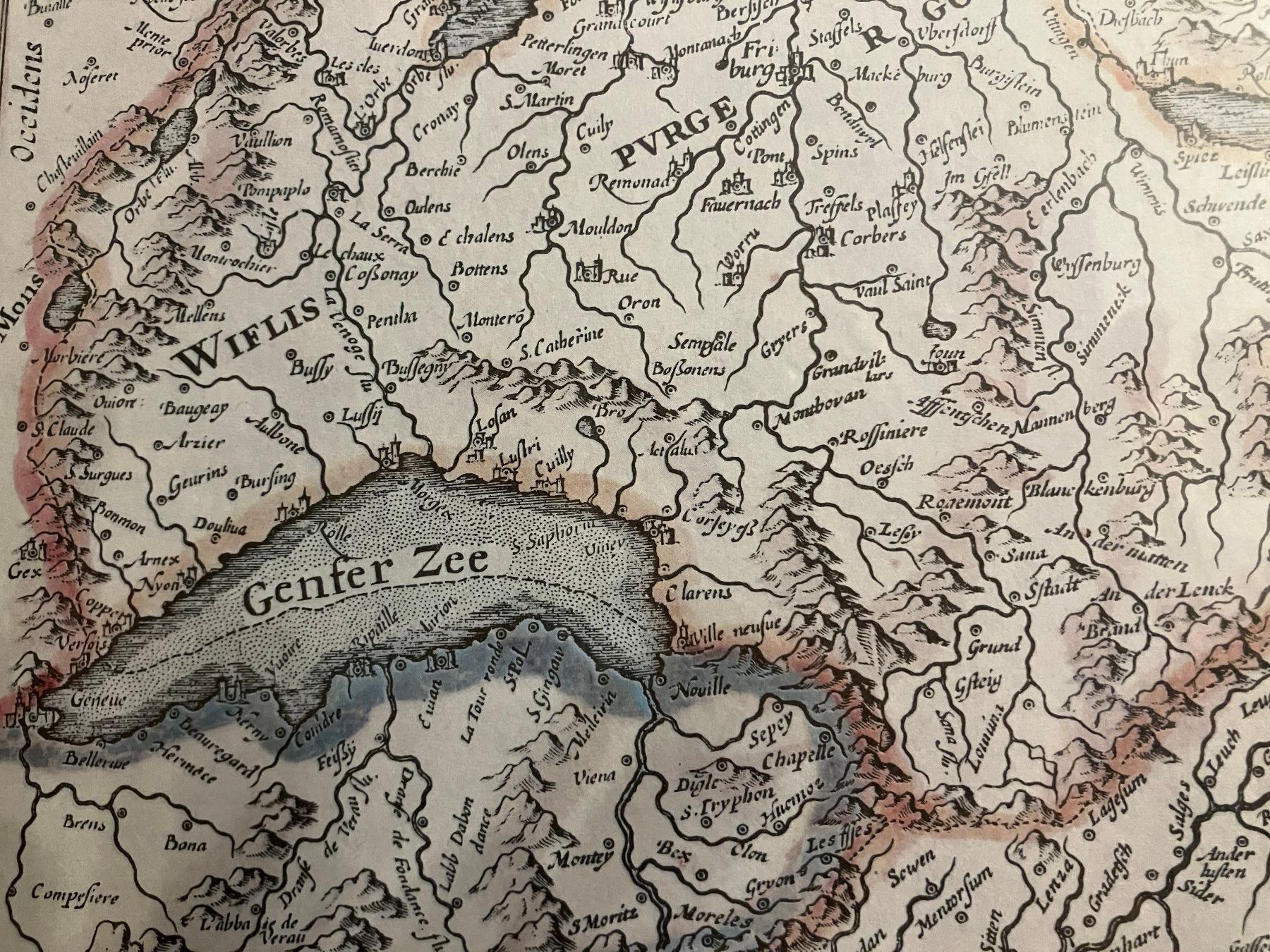 Foto & Immagini: Hondius, Jodocus, "Nova Helvetiae tabula" – Usato da Wolfwil venduto da Verbenia 4