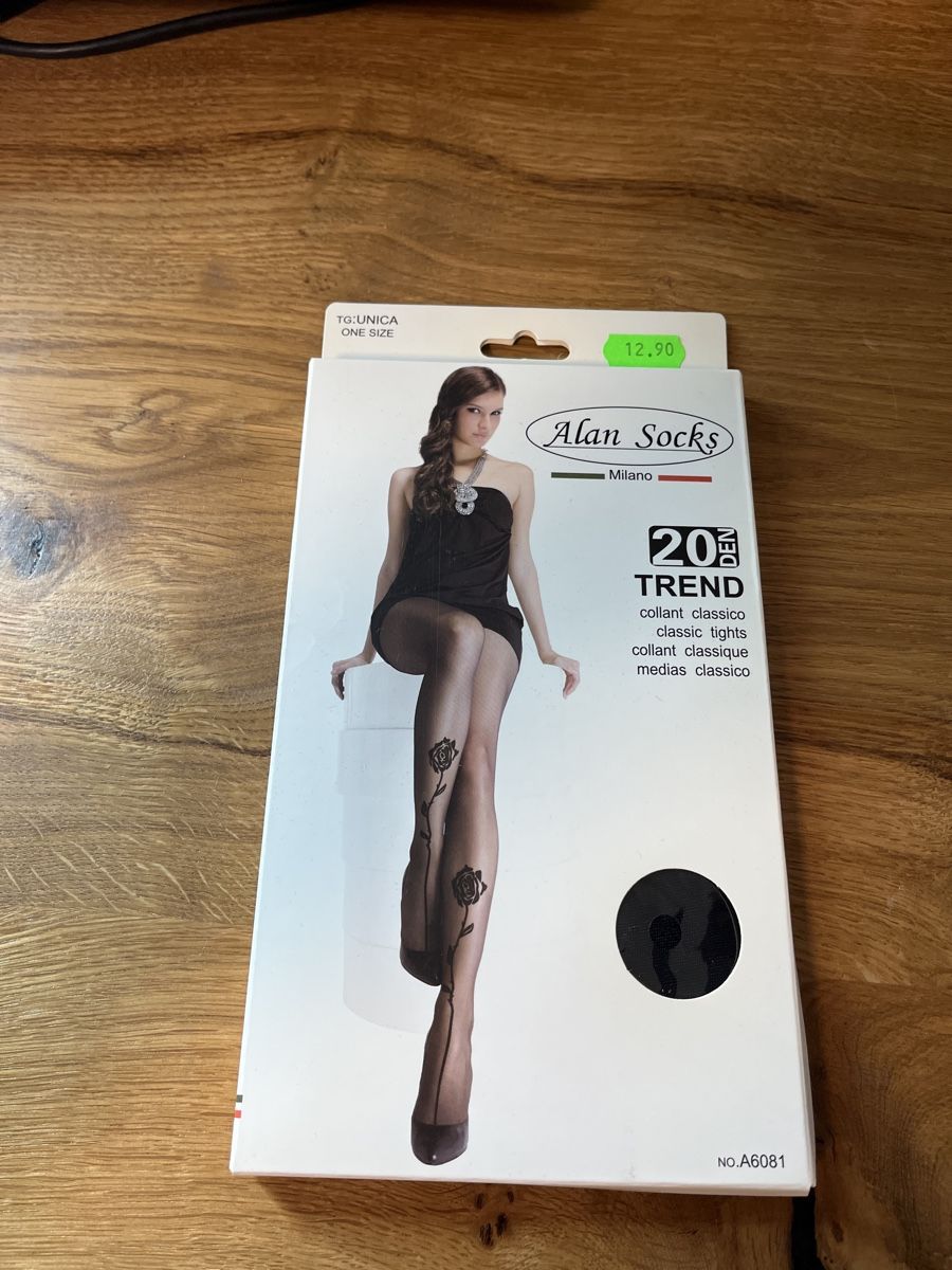 Calze & Collant: Feinstrumpfhose mit Rose – Nuovo e nell'imballaggio originale da Uster venduto da Kalici1
