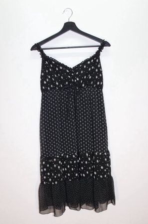 Yessica Trägerkleid, Gr. S, schwarz/wiess