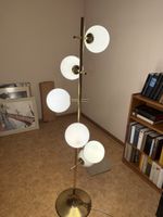 Vintage Space-Age-Stehlampe mit 6 Opalglaskugeln