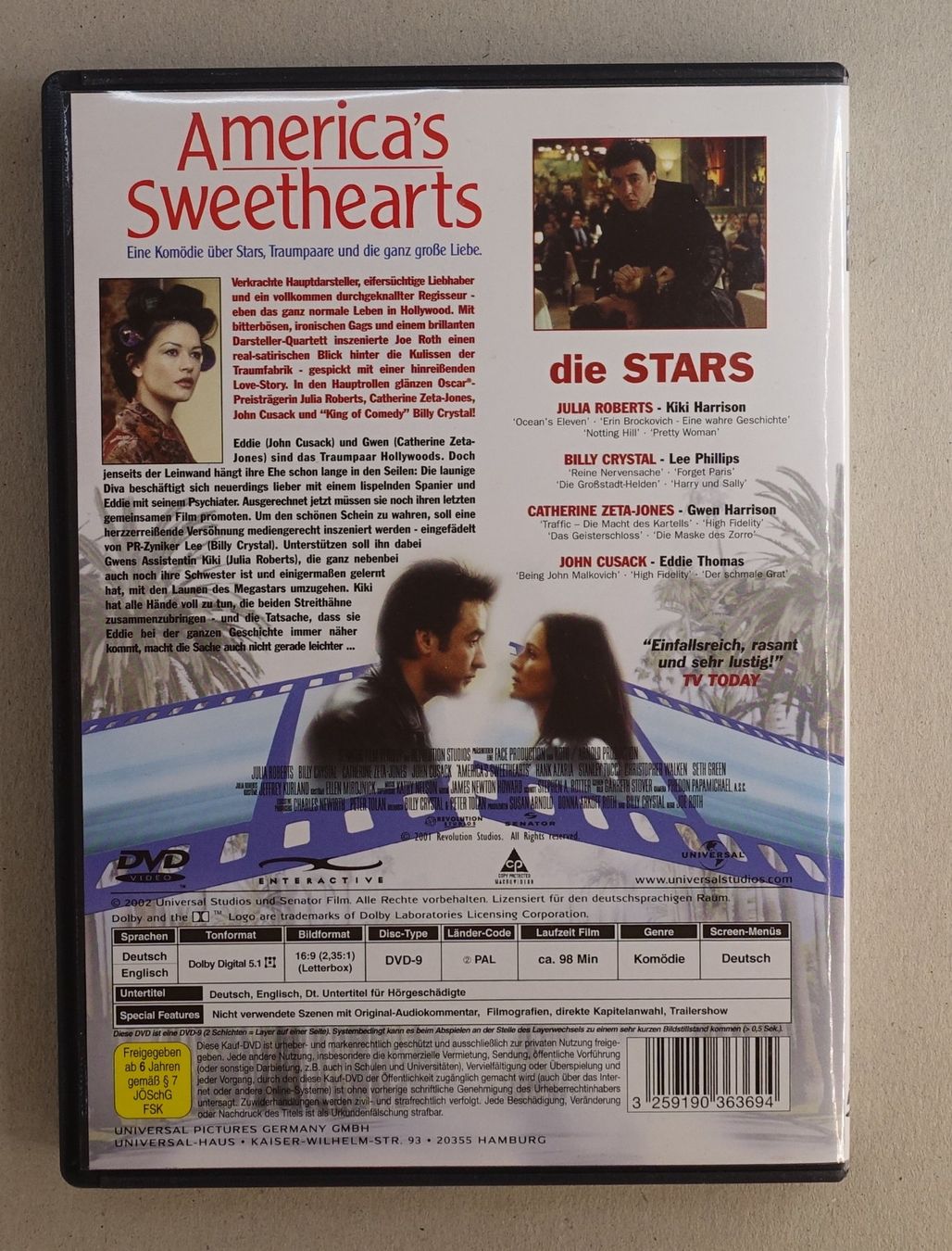 Tous les DVDs: America's Sweethearts – D'occasion à Sessa par fraenklishop 1